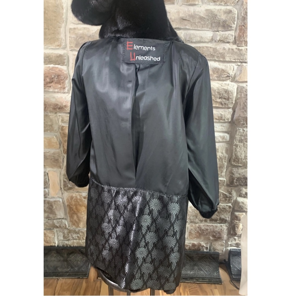 Vintage Genuine Black Mink Stroller with Attached Hood, Size S - Picture 4 of 6